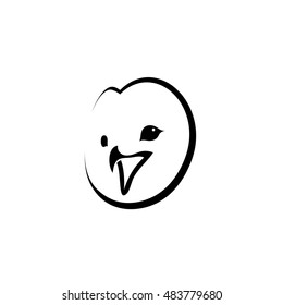 Owl sign - vector illustration

