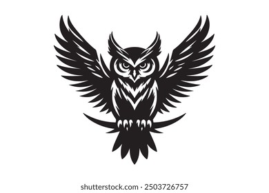 Owl Silhouette illustration Vector design