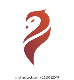 Owl Silhouette Logo Design Vector