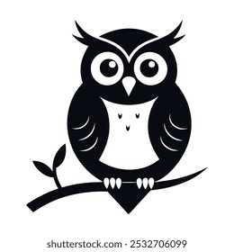 the owl silhouette vector art