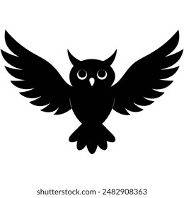An owl silhouette vector illustration