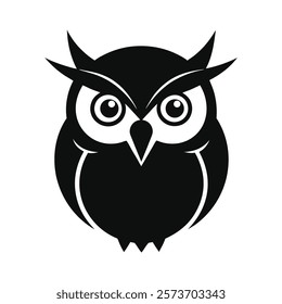 owl, owl silhouette vector illustration