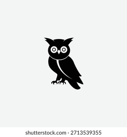 Diseño de Ilustración vectorial de silueta de búho