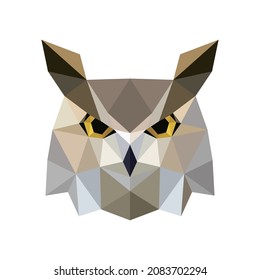 Owl simple cute polygon design