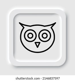 Icono de búho simple. Diseño plano. Diseño de neutralismo.ai
