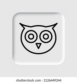 Icono de búho simple. Diseño plano. Diseño de neutralismo.ai
