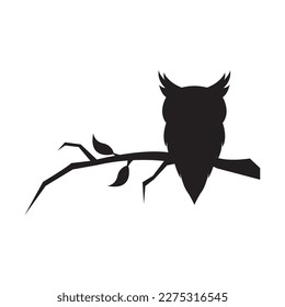 Owl simple icon,illustration design template.