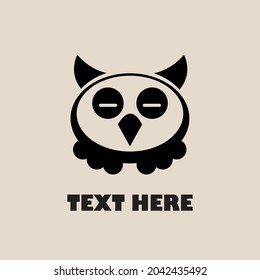 Owl simple logo, suitable for business logos or brand logos.