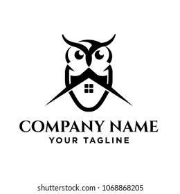 owl simple logo template design. eps8, eps10