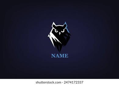 Owl simple logo. vector eps template.