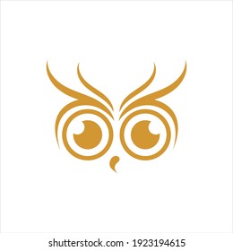 Owl simple logo vector illustration template design.