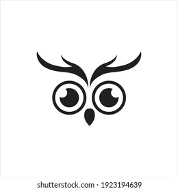 Owl simple logo vector illustration template design.