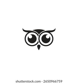 design de modelo de ilustração de vetor de logotipo simples de coruja