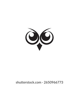 owl simple logo vector illustration template design