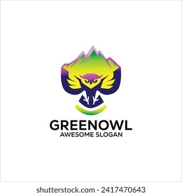 diseño de logotipo de mascota simple búho Ilustración