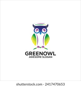 owl simple mascot logo design Illustration