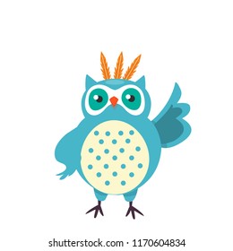 owl simple, vector illustration