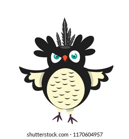 owl simple, vector illustration