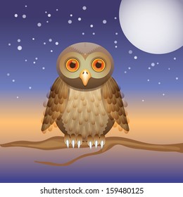 owl sitting on a branch