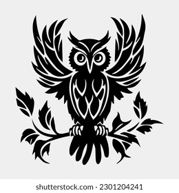 owl sitting on a branch