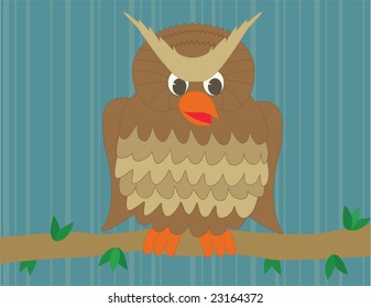 An Owl Sitting on a Branch