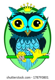 owl sitting on a pole, and makes the Shaka sign 