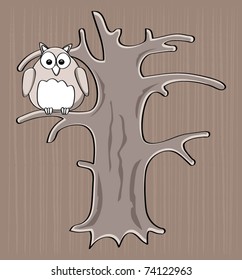 Owl sitting in a tree