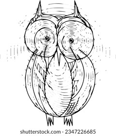 owl sketches used in posters and other banners for celebration and festival