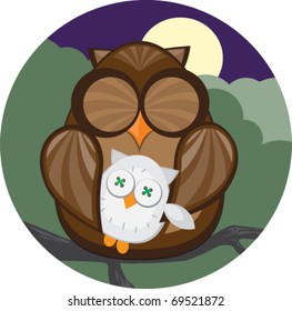 owl sleeping
