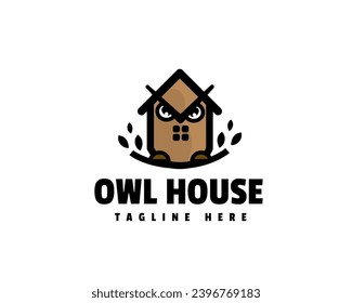 owl smart house logo icon symbol design template illustration inspiration