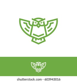 Owl smart logo. Logo template.