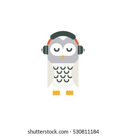 Owl Sound Vector Logo Design Element