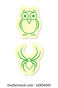 Owl and Spider Icons