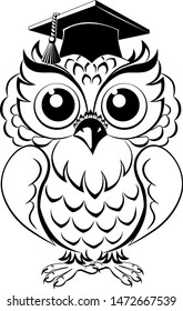 owl in square academic cap