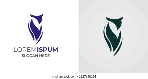 Eule Standby auf weißem Hintergrund Logo-Design .Eule-Logo - Vektorgrafik. Emblem-Design auf weißem Hintergrund. Geeignet für Kreativindustrie, Multimedia, Unterhaltung