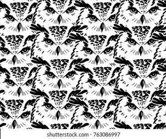 owl sticker vector pattern