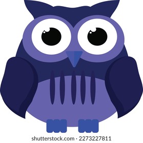 Lechuza de estilo plano. Archivo vector para diseños.