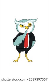    An owl in a stylish suit