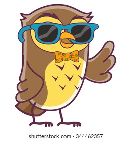 owl with sunglasses