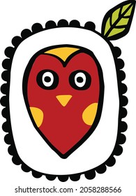 owl symbol colored cute abstraction and vector