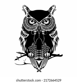 the owl tatto of illustration