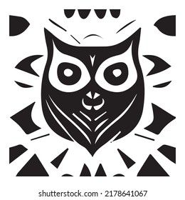 Owl - Tattoo Sticker - ready for print art