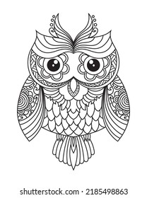 Owl Tattoo, Vector Art, Ornament Design, T-shirt Design.