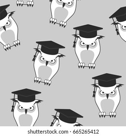 owl teacher seamless design