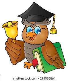 Imagen de tema del profesor de búho 2 - ilustración vectorial eps10.