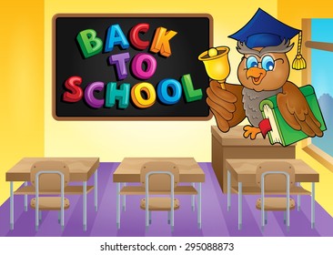 Owl teacher theme image 3 - eps10 vector illustration.
