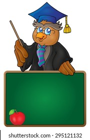 Owl teacher theme image 6 - eps10 vector illustration.
