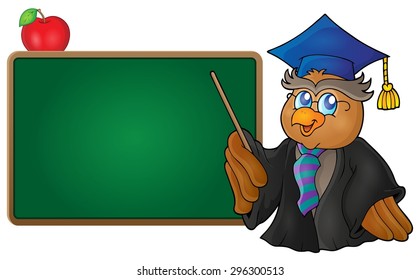 Owl teacher theme image 7 - eps10 vector illustration.