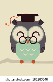 owl  teaching on a brunch