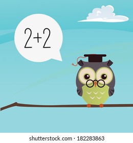 owl  teaching on a brunch